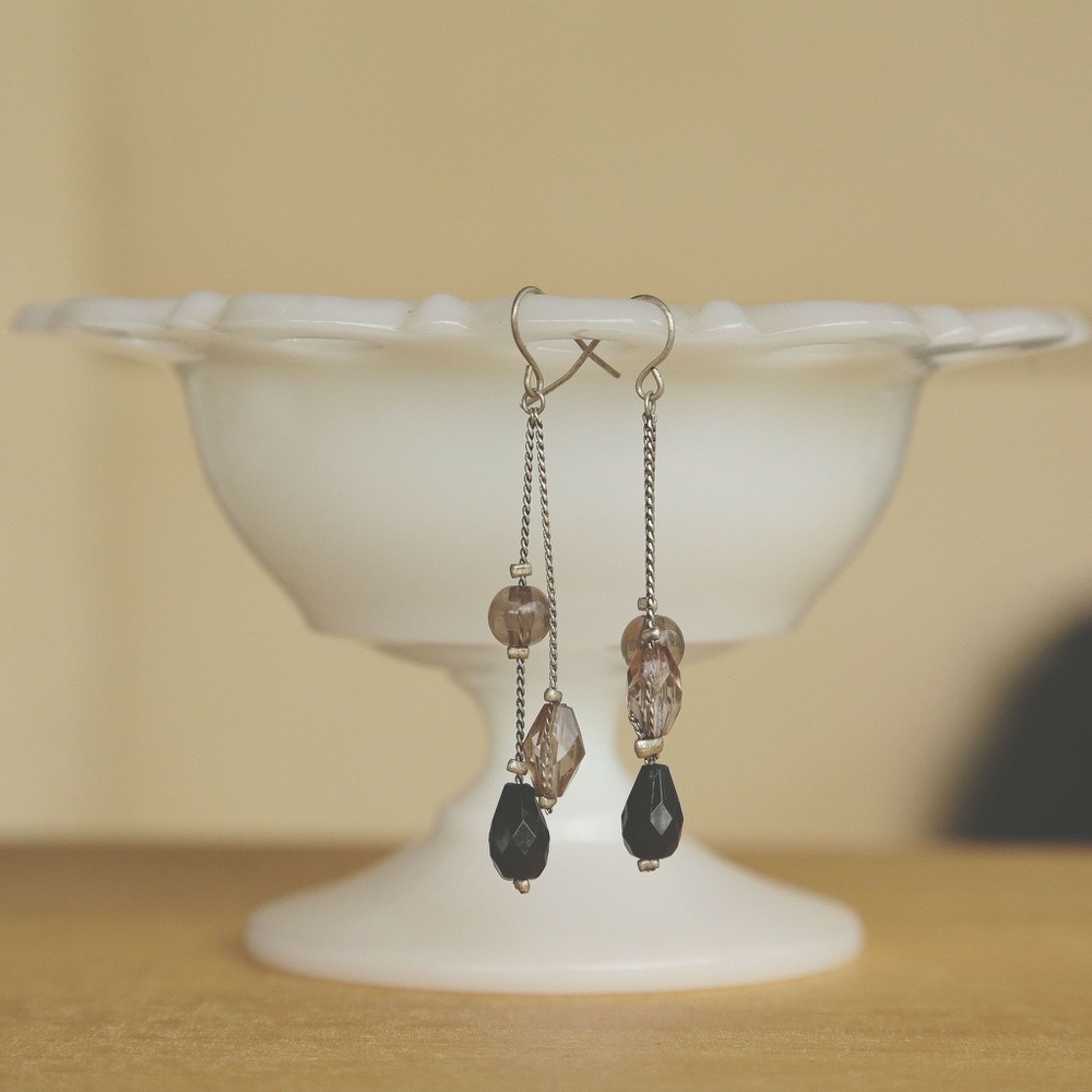 beaded dangle earrings